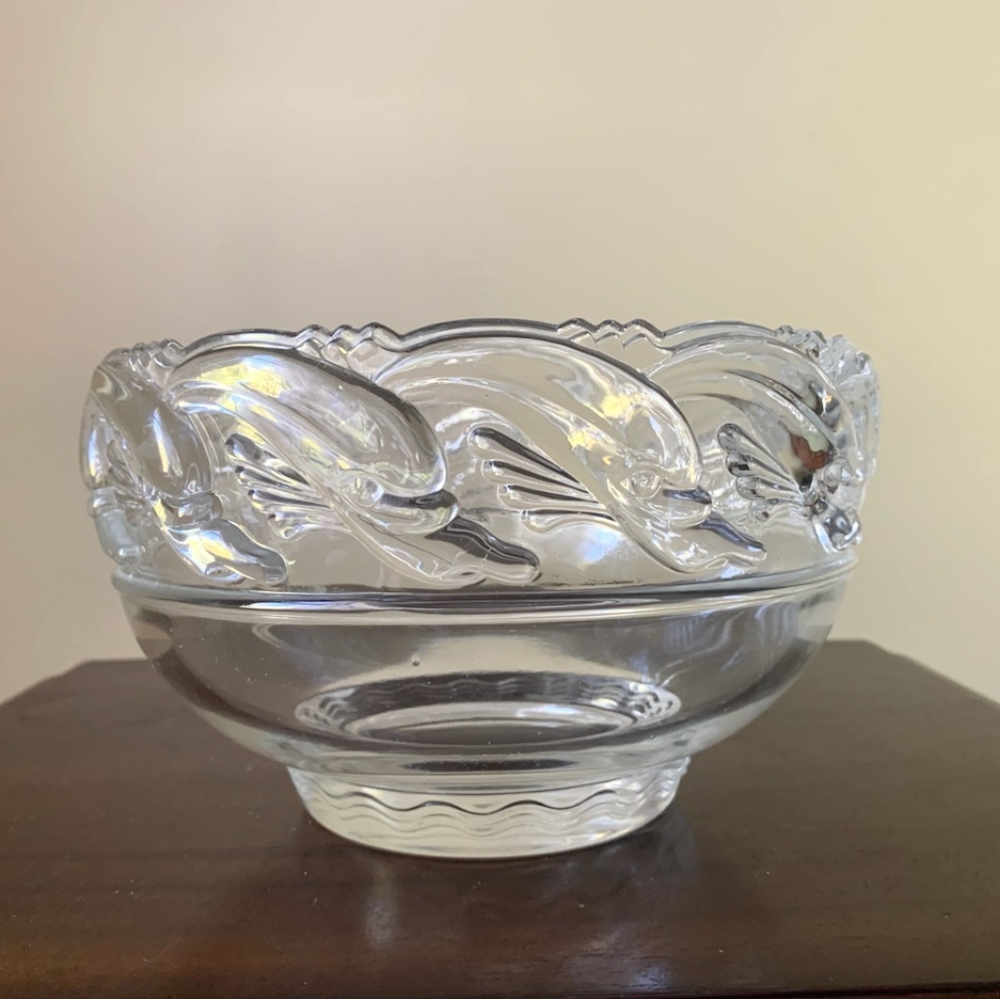 Vintage Tiffany serving bowl - dolphin pattern